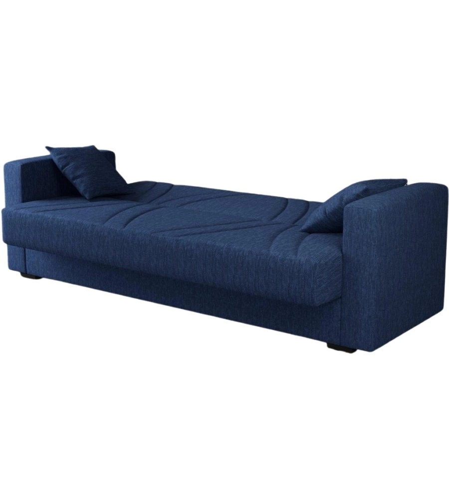DIVANO LETTO "IBIZA" 3 POSTI TESSUTO BLUE JEANS, 214X81X89 CM